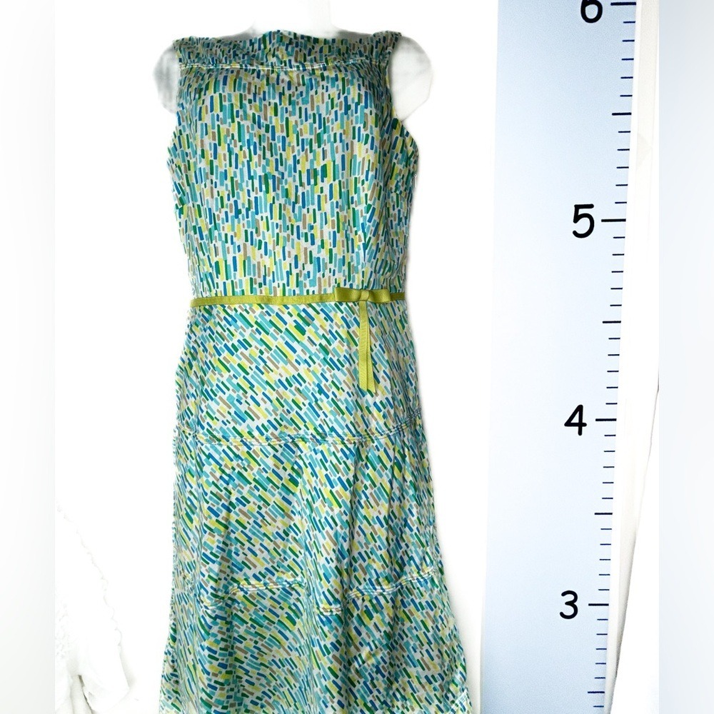 Liz Claiborne Multicolor Confetti Sheath Dress Size 8 with Bow